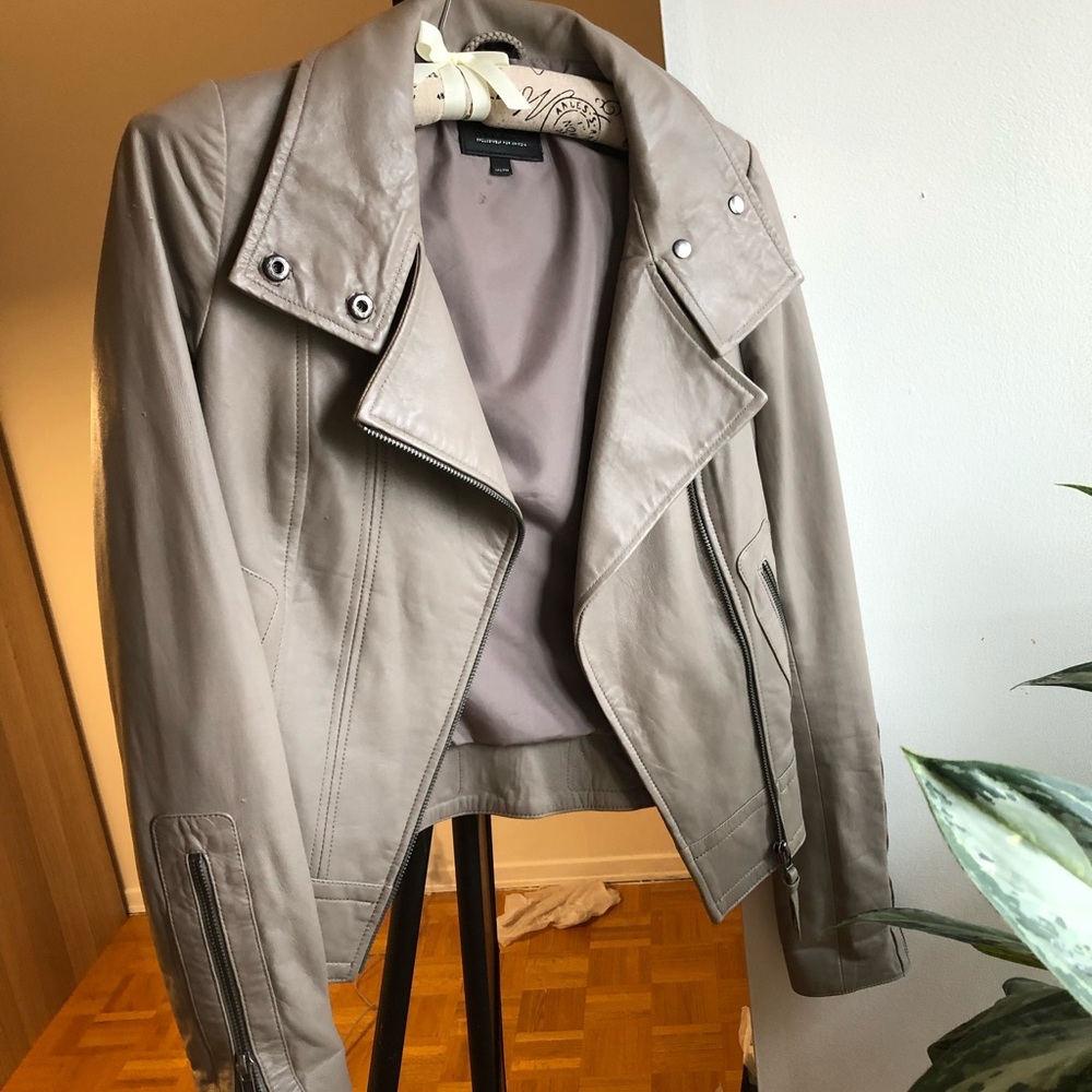 mackage leather jacket